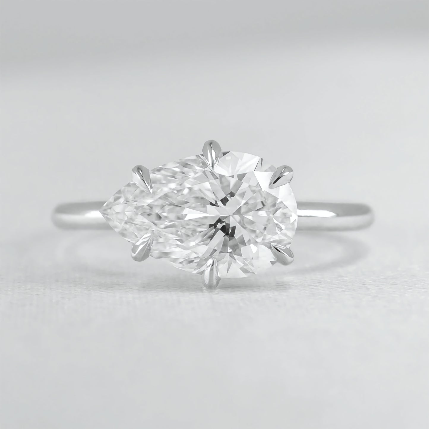 Pear Shape 6 Prong Solitaire Ring