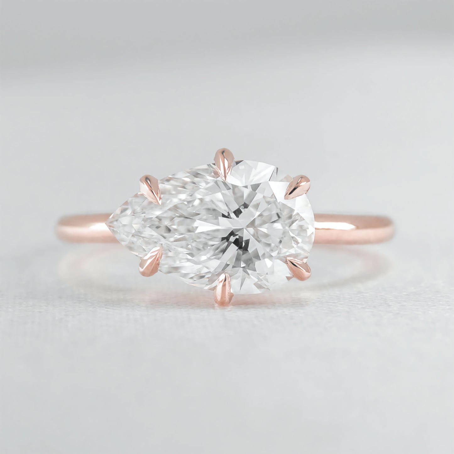 Pear Shape 6 Prong Solitaire Ring