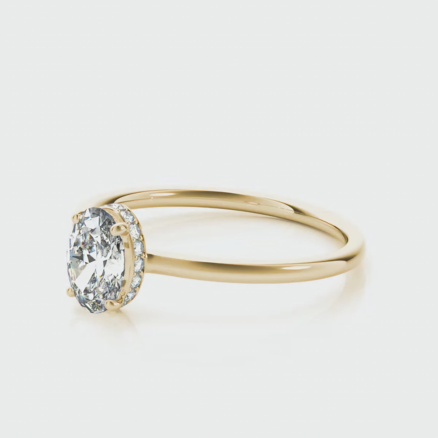 Hidden Halo Round Solitaire Ring (Small)