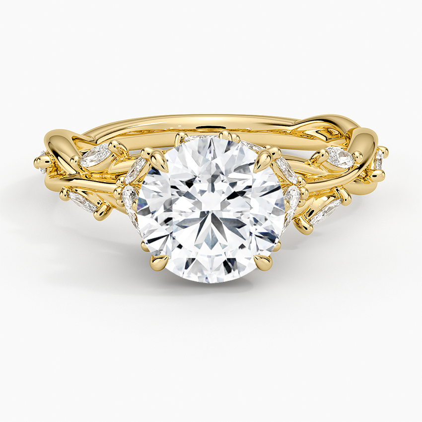Twisted Garden Solitaire Ring
