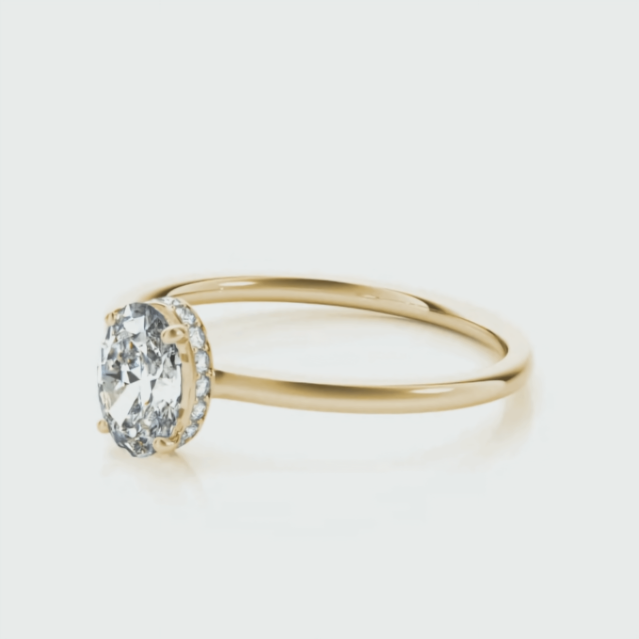 Hidden Halo Round Solitaire Ring (Small)