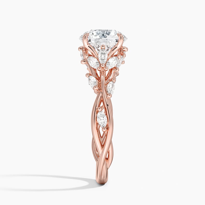 Twisted Garden Solitaire Ring