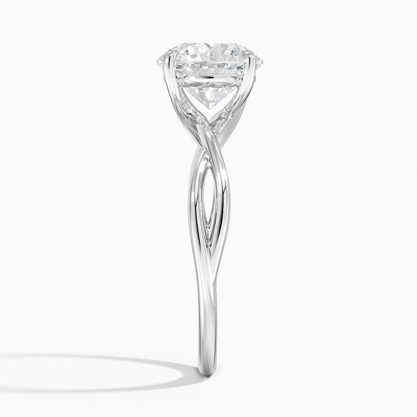 Twisted Band Solitaire Ring