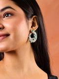 Swirl Emerald Hoop