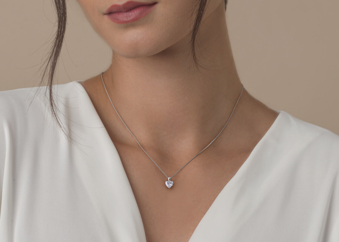 Heart Shape Solitaire Pendant