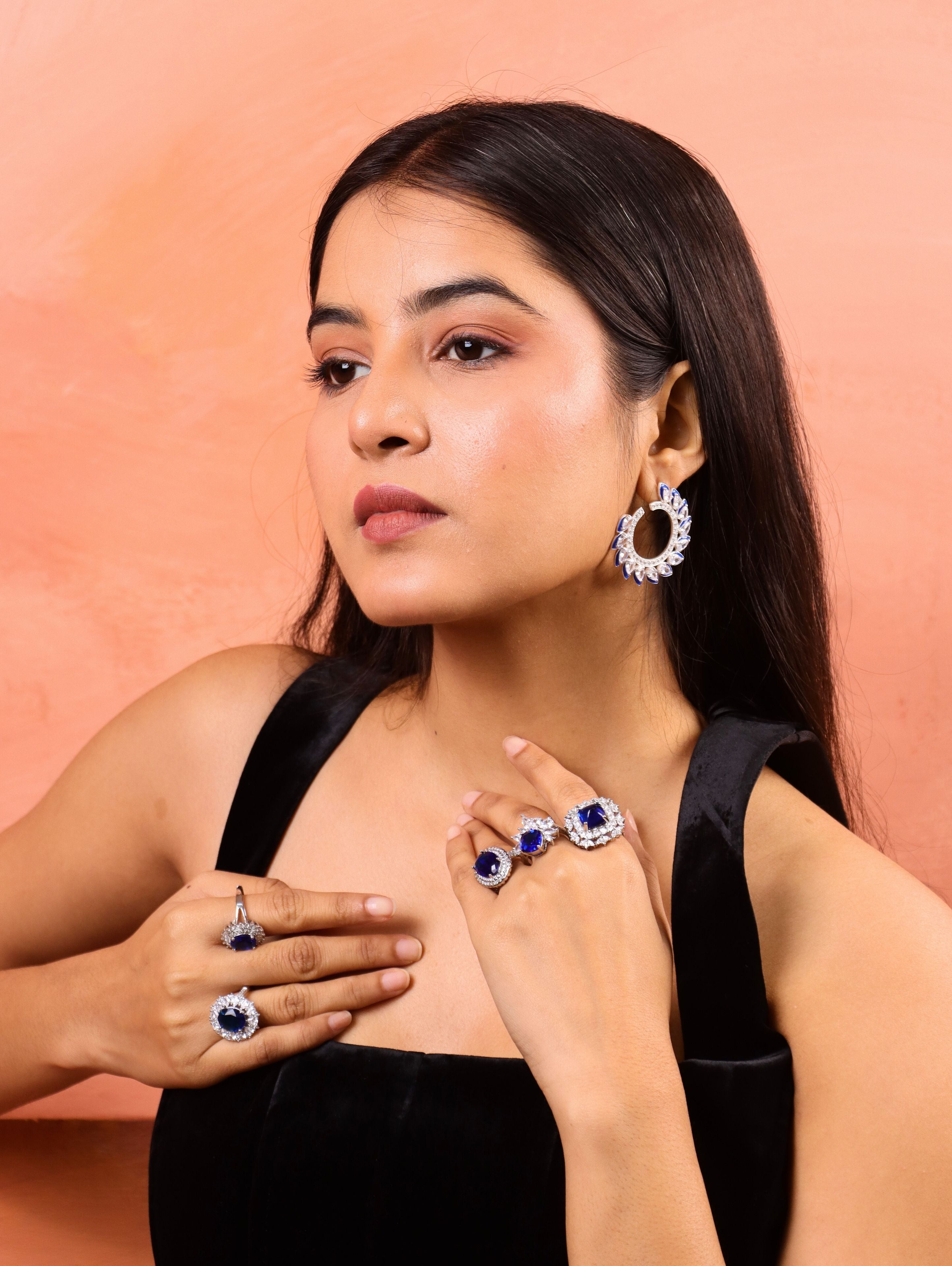 Midnight Pear Hoops