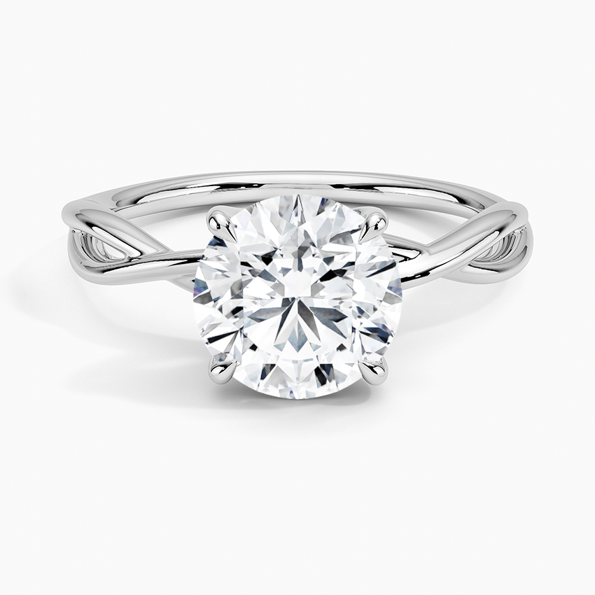 Twisted Band Solitaire Ring