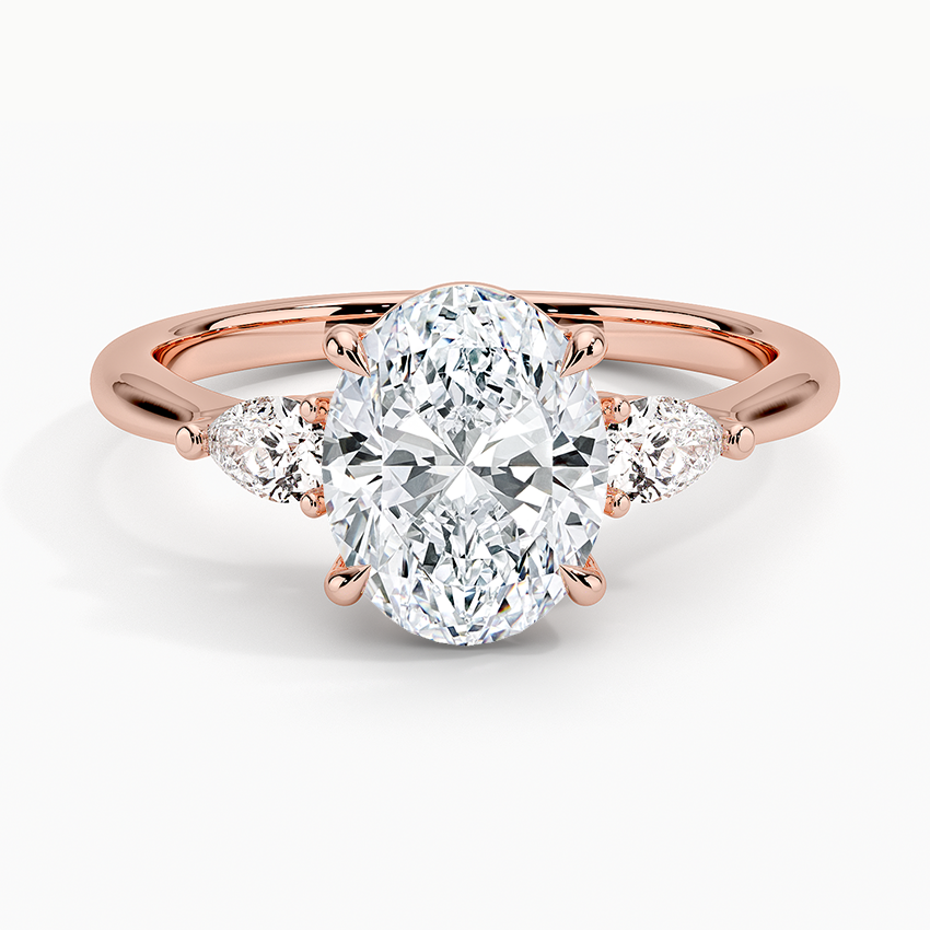 Three Stone Solitaire Bucket Ring