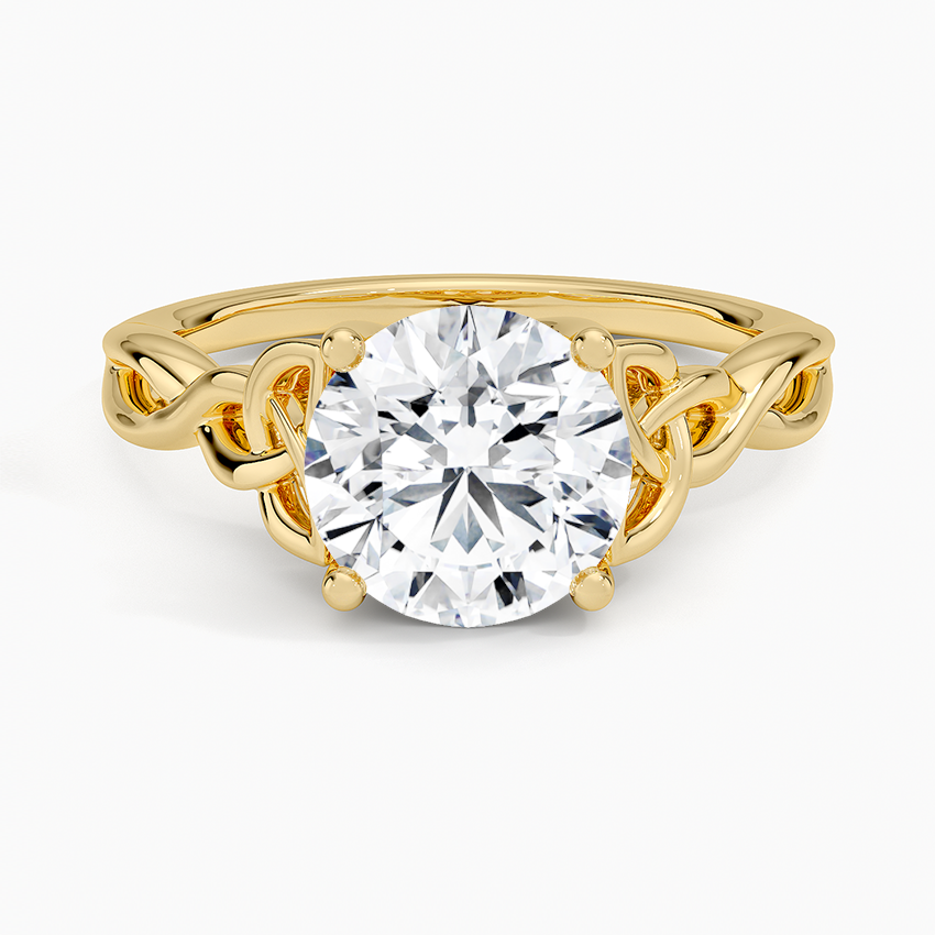 Twisted Twigs Solitaire Ring