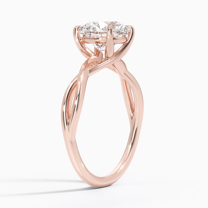Twisted Band Solitaire Ring