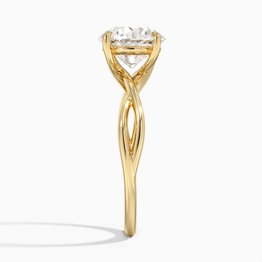 Twisted Band Solitaire Ring