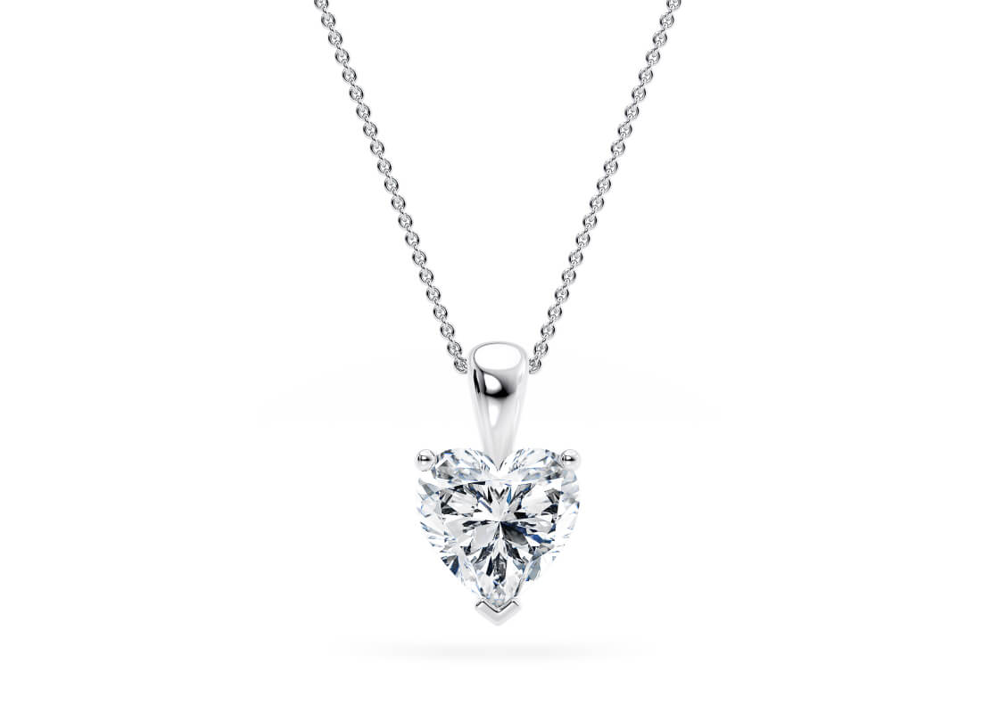 Heart Shape Solitaire Pendant