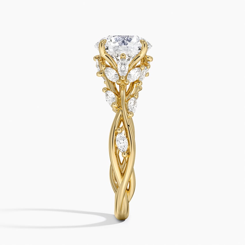 Twisted Garden Solitaire Ring