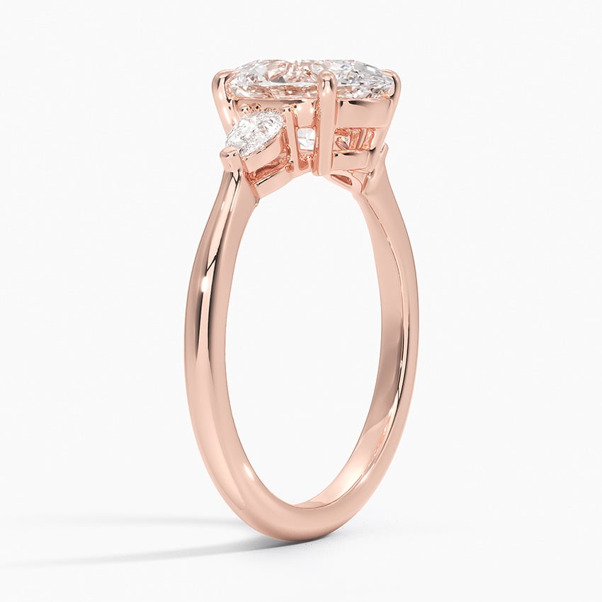 Three Stone Solitaire Bucket Ring
