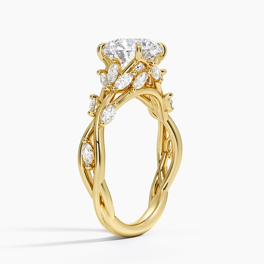 Twisted Garden Solitaire Ring