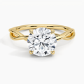 Twisted Band Solitaire Ring