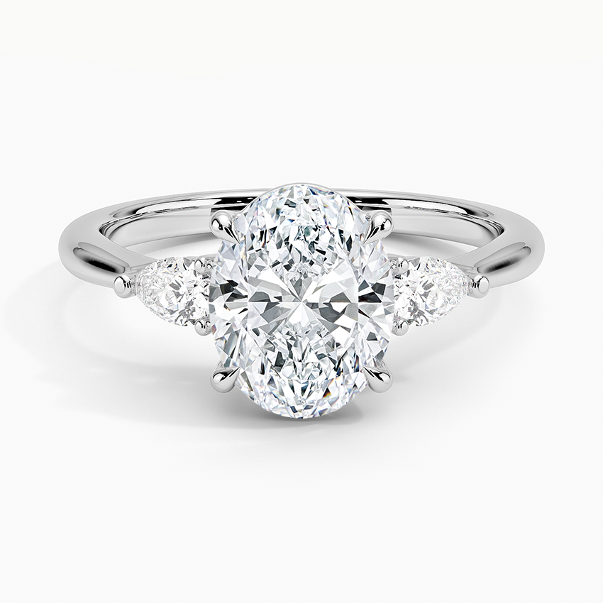 Three Stone Solitaire Bucket Ring