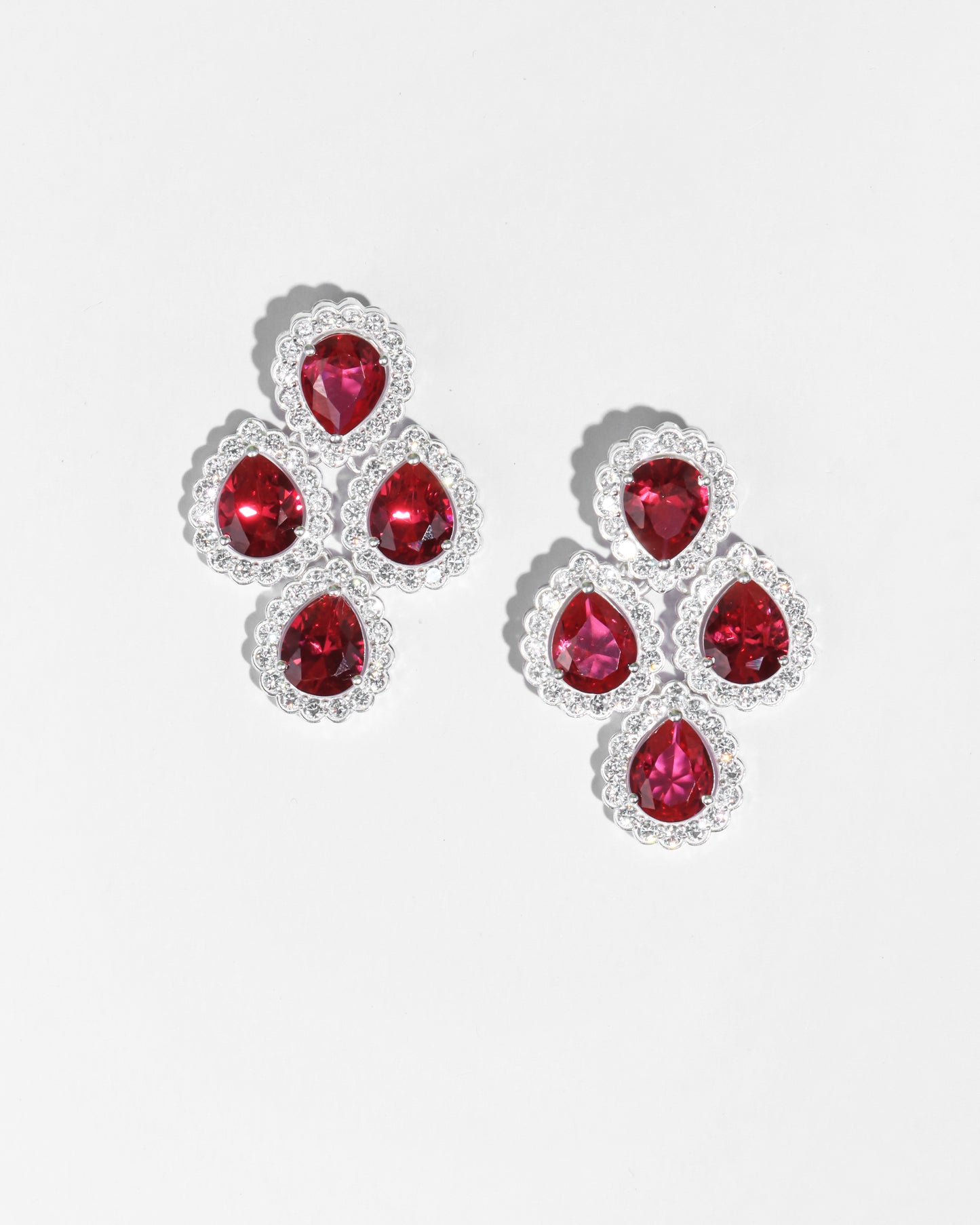 Ruby Raindrop Earrings