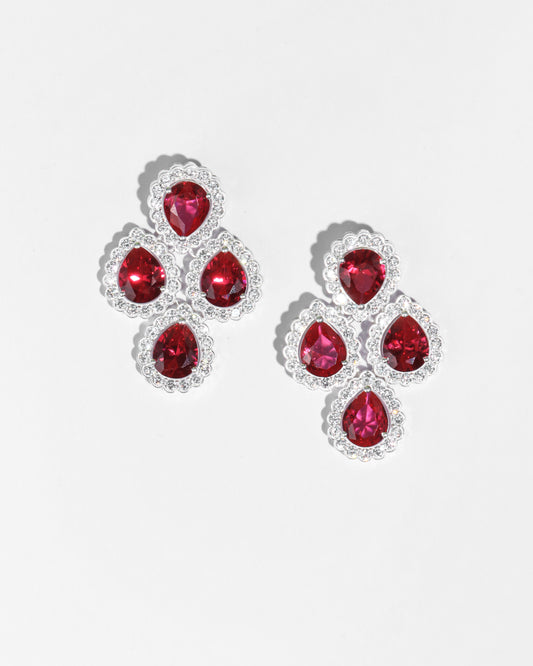 Ruby Raindrop Earrings