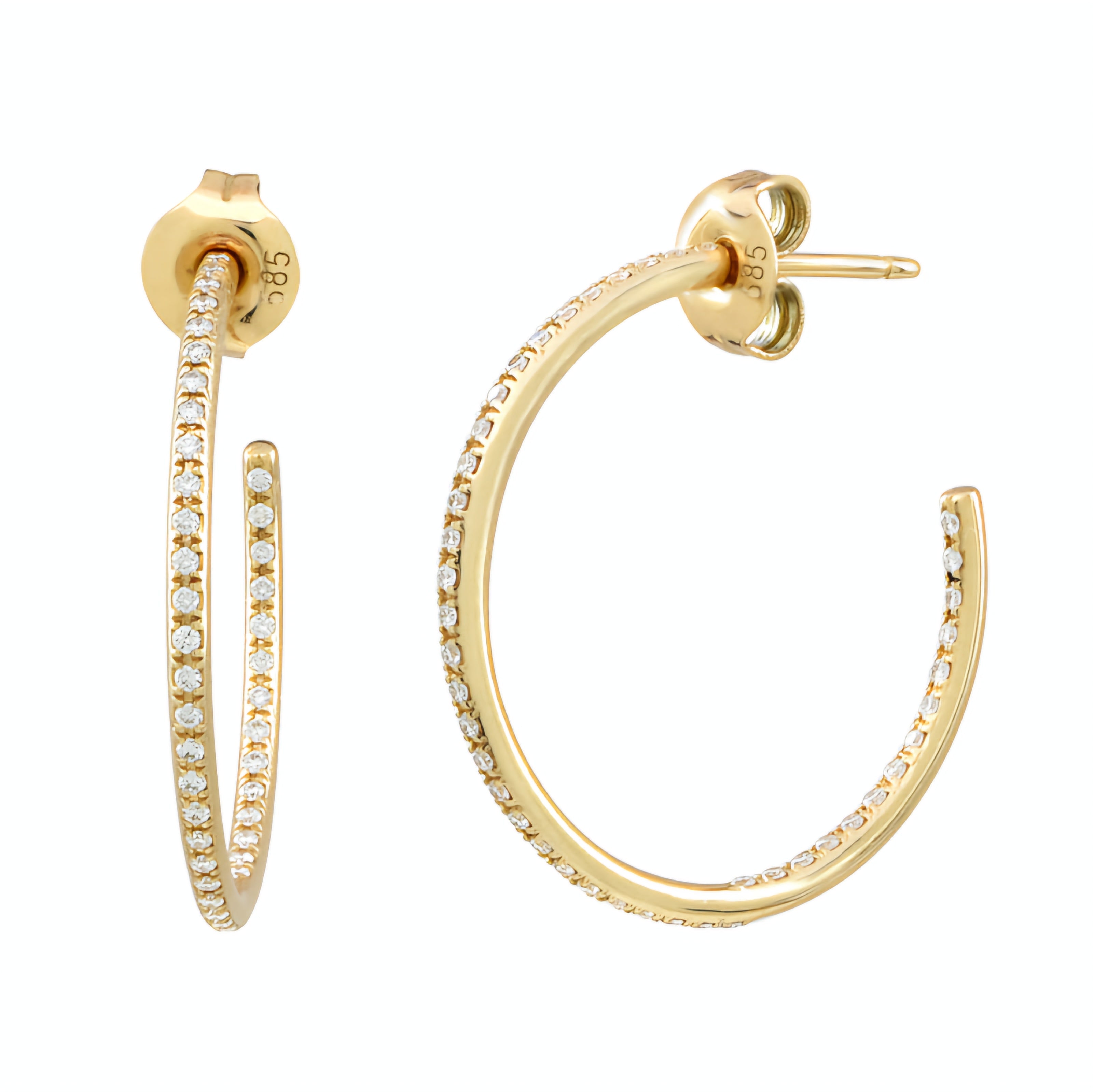 Love Crescent Moon Hoop Earring