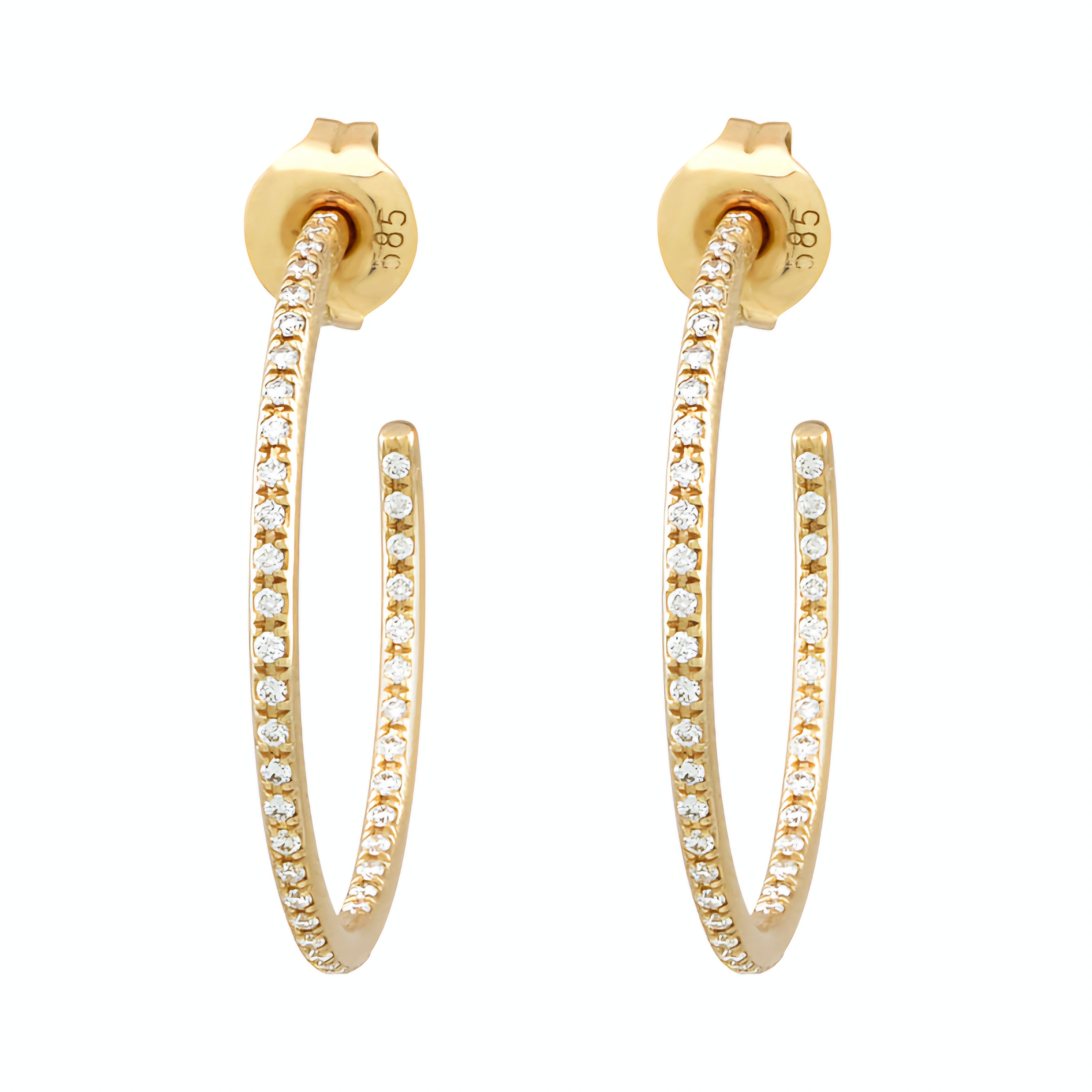 Love Crescent Moon Hoop Earring