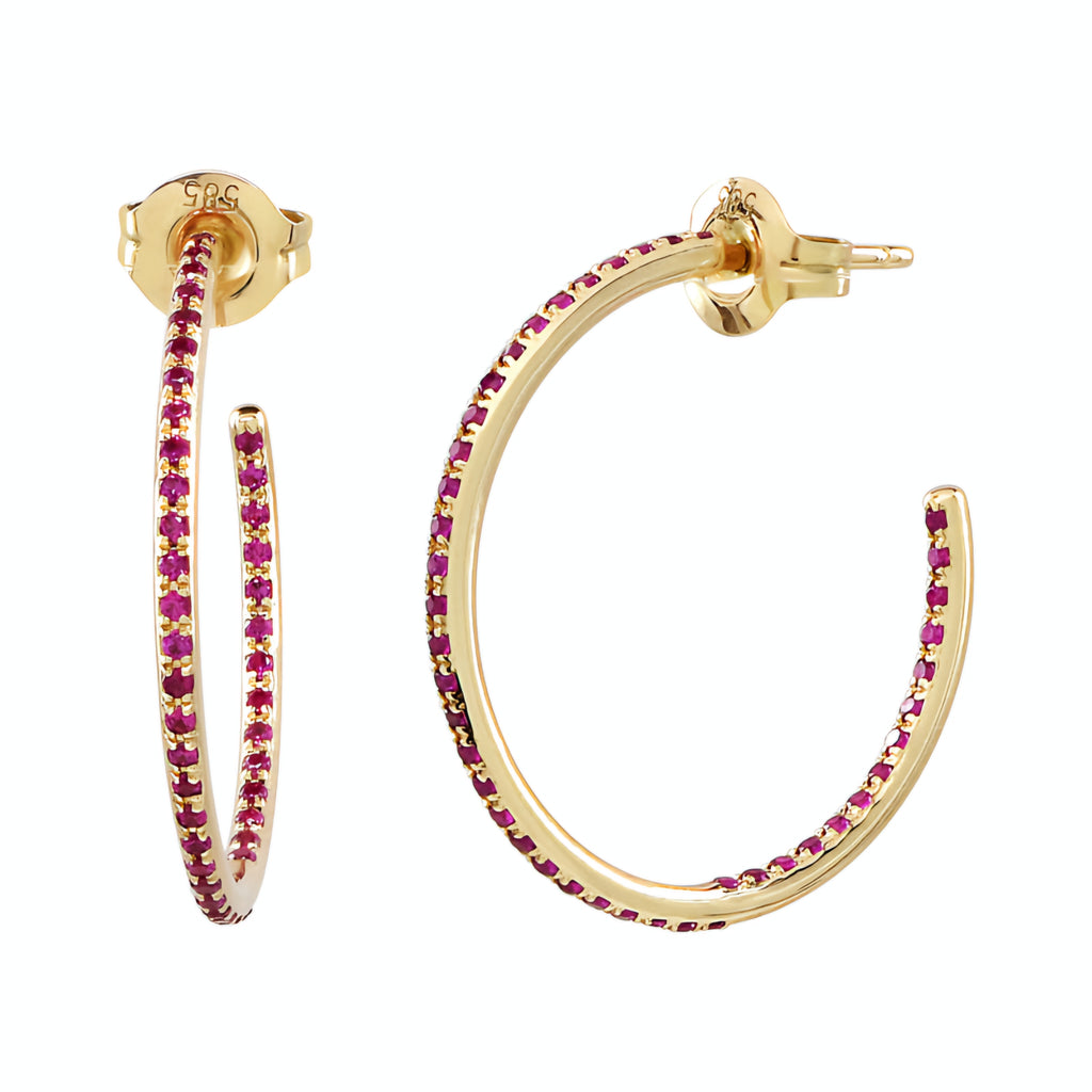 Love Crescent Moon Hoop Earring