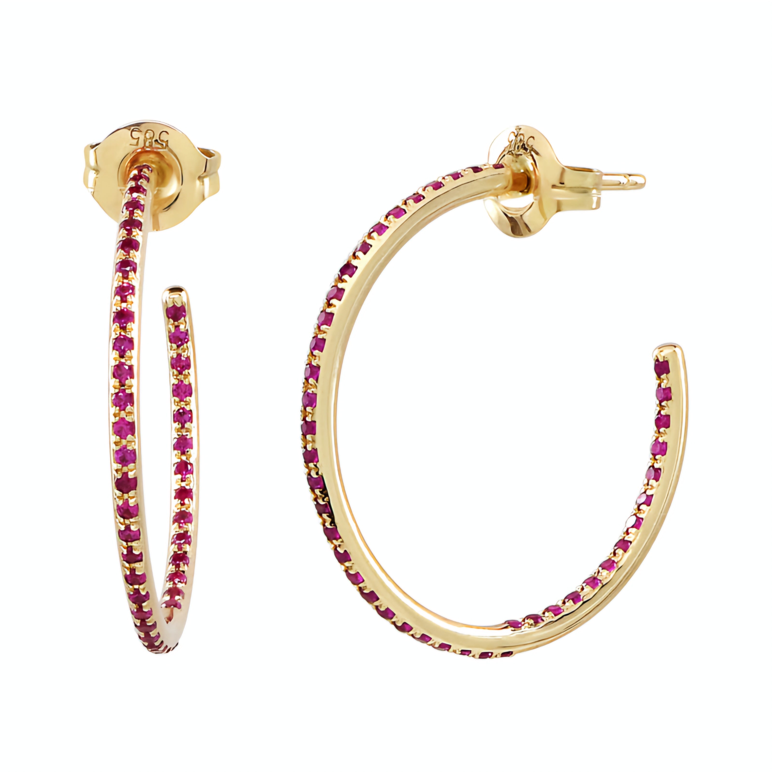 Love Crescent Moon Hoop Earring