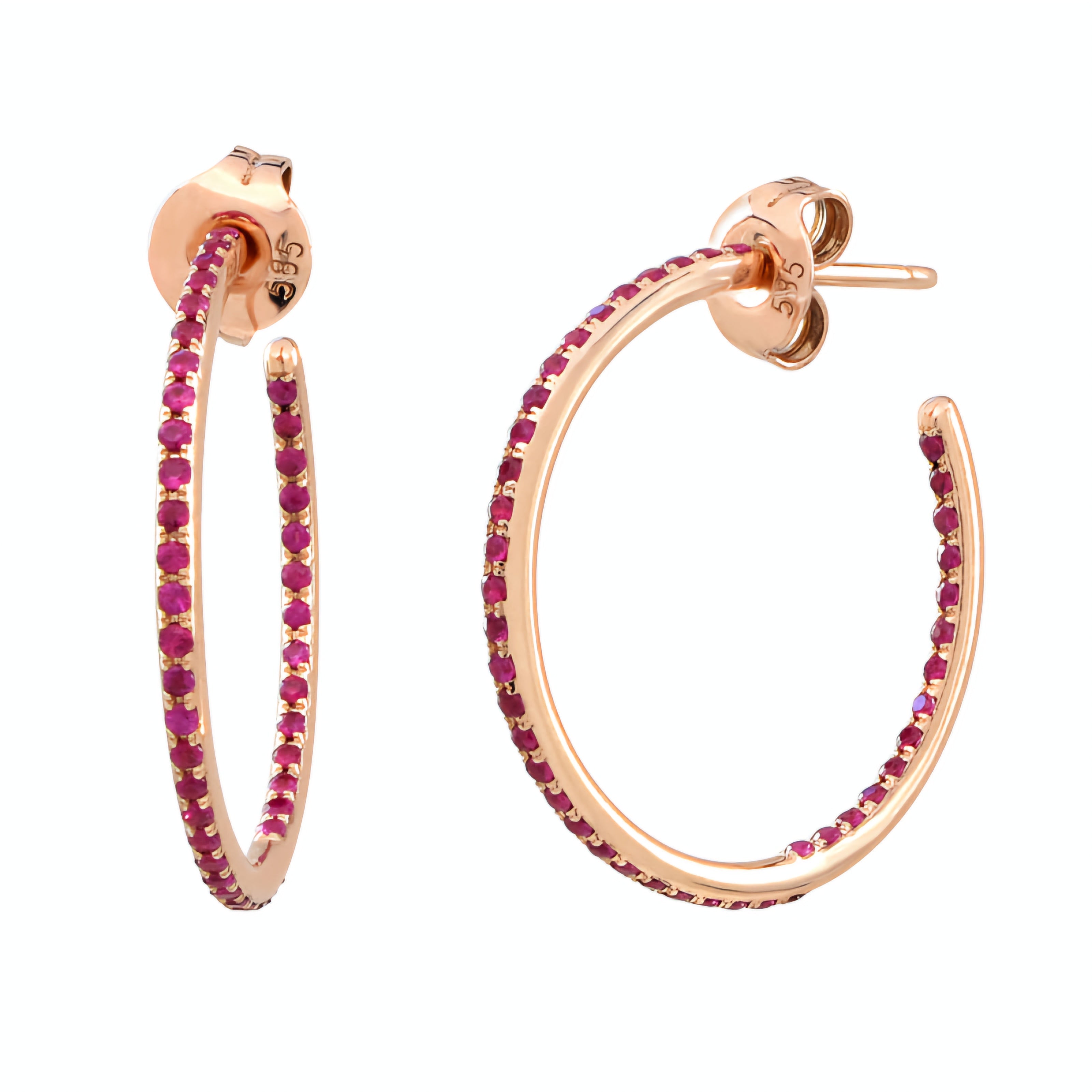 Love Crescent Moon Hoop Earring