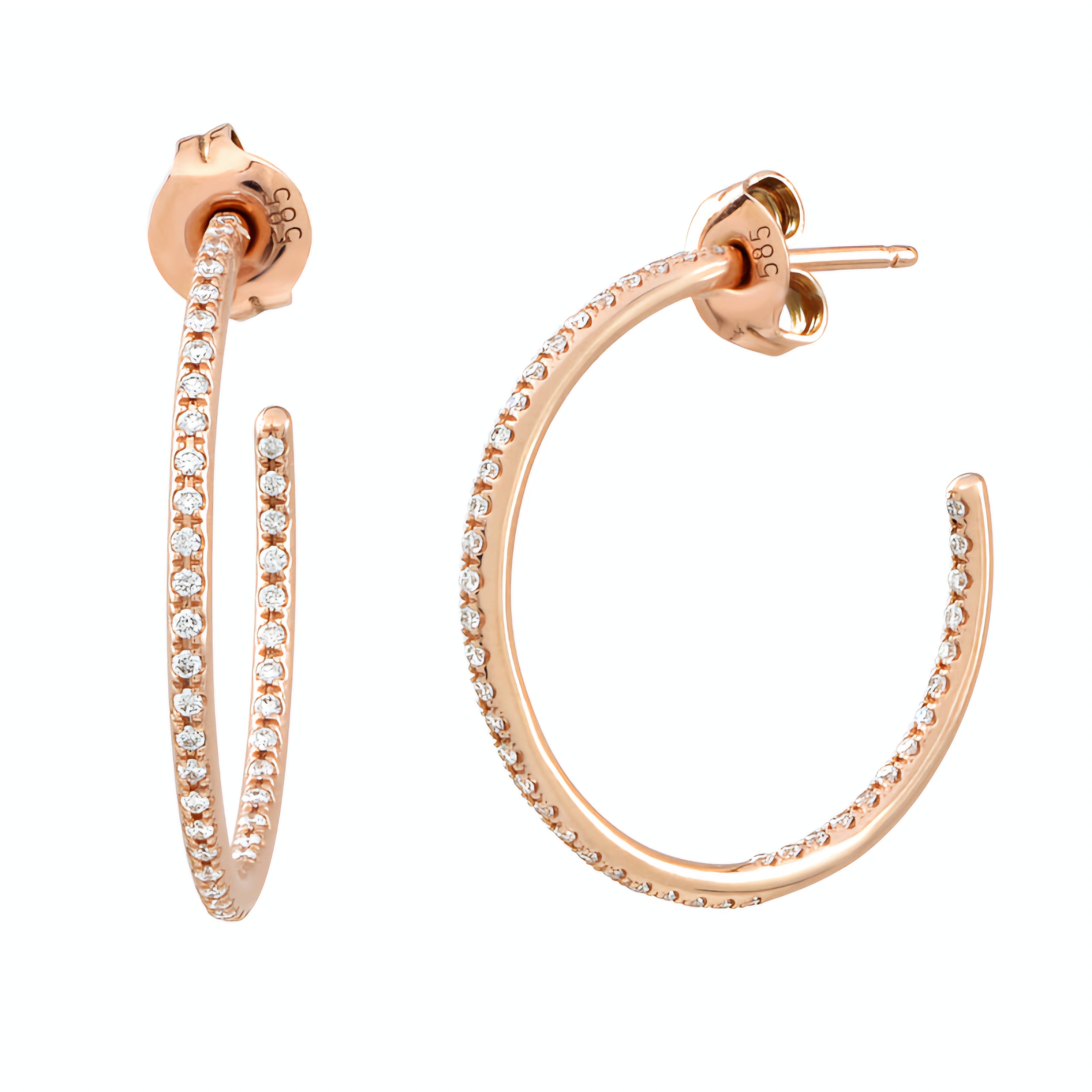 Love Crescent Moon Hoop Earring