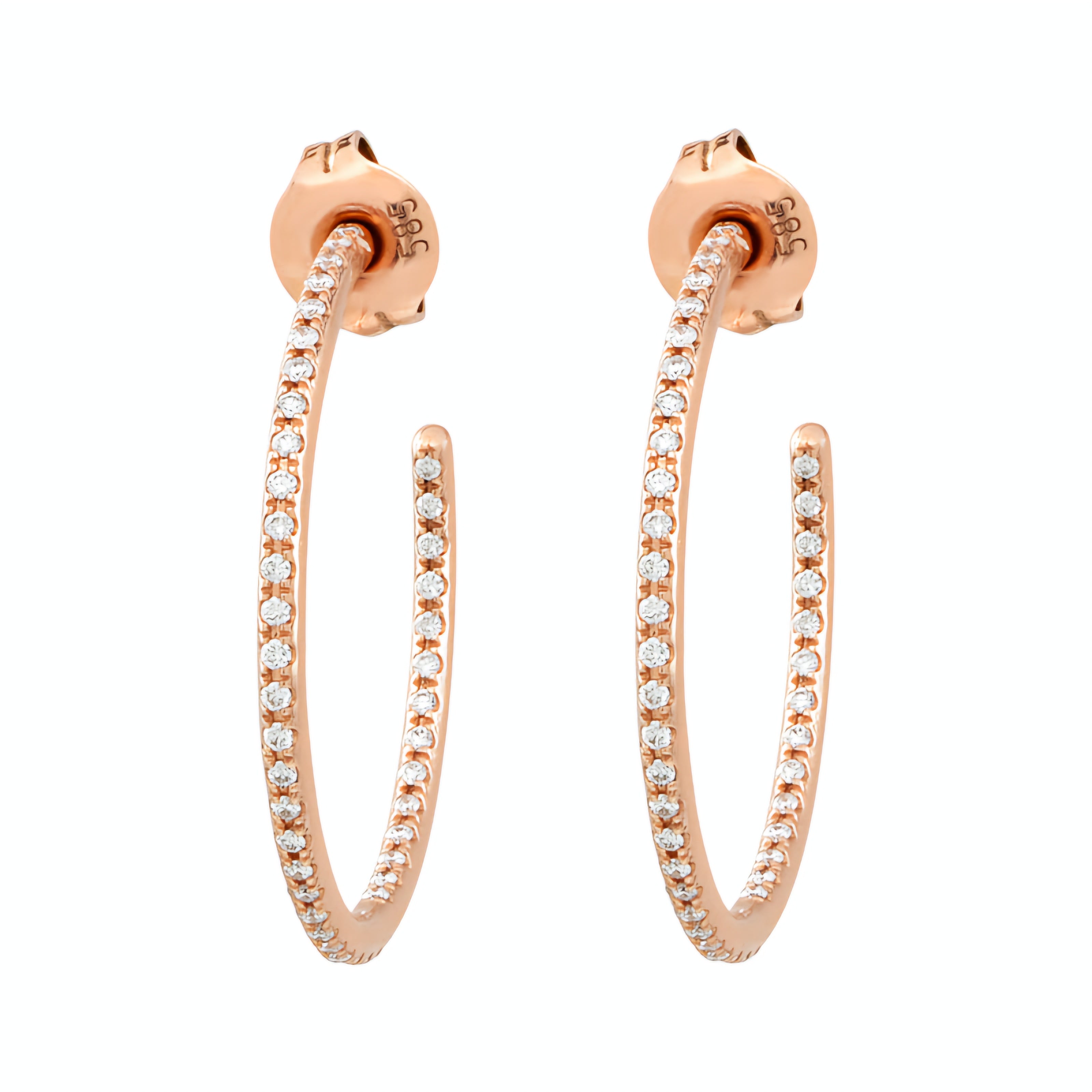 Love Crescent Moon Hoop Earring