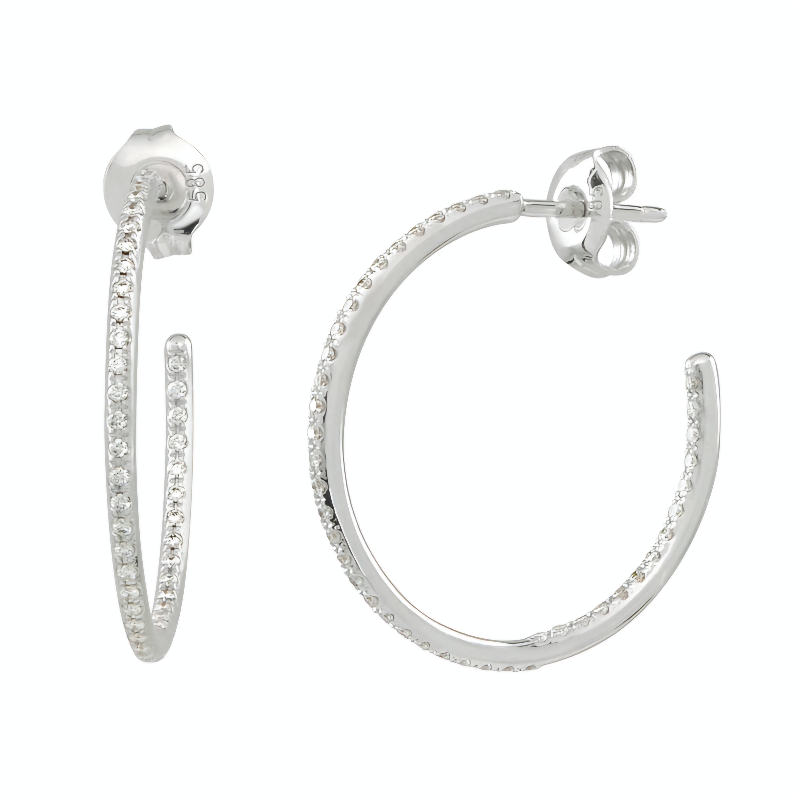 Love Crescent Moon Hoop Earring