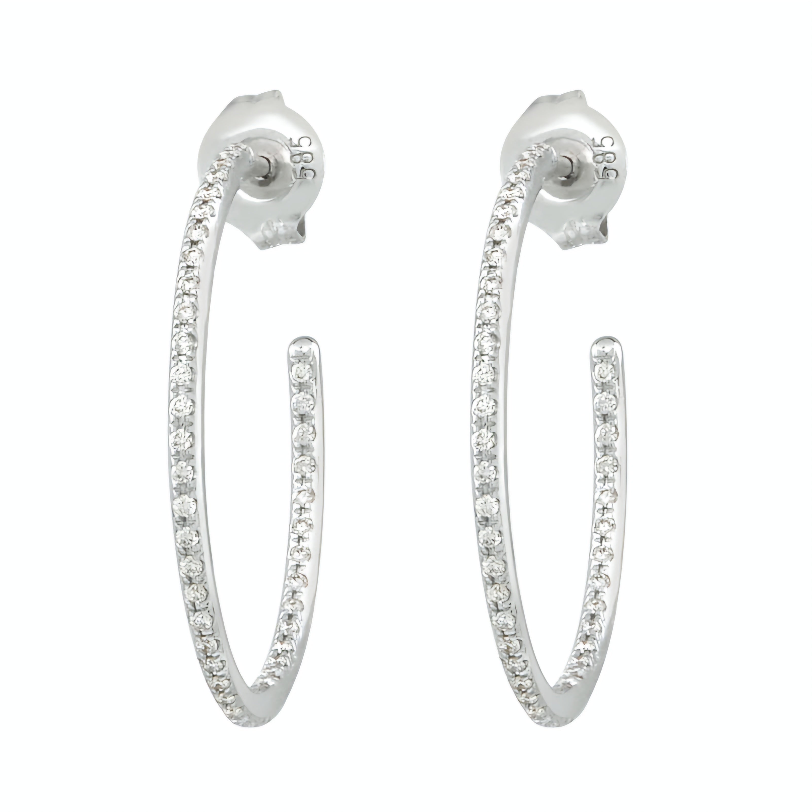 Love Crescent Moon Hoop Earring