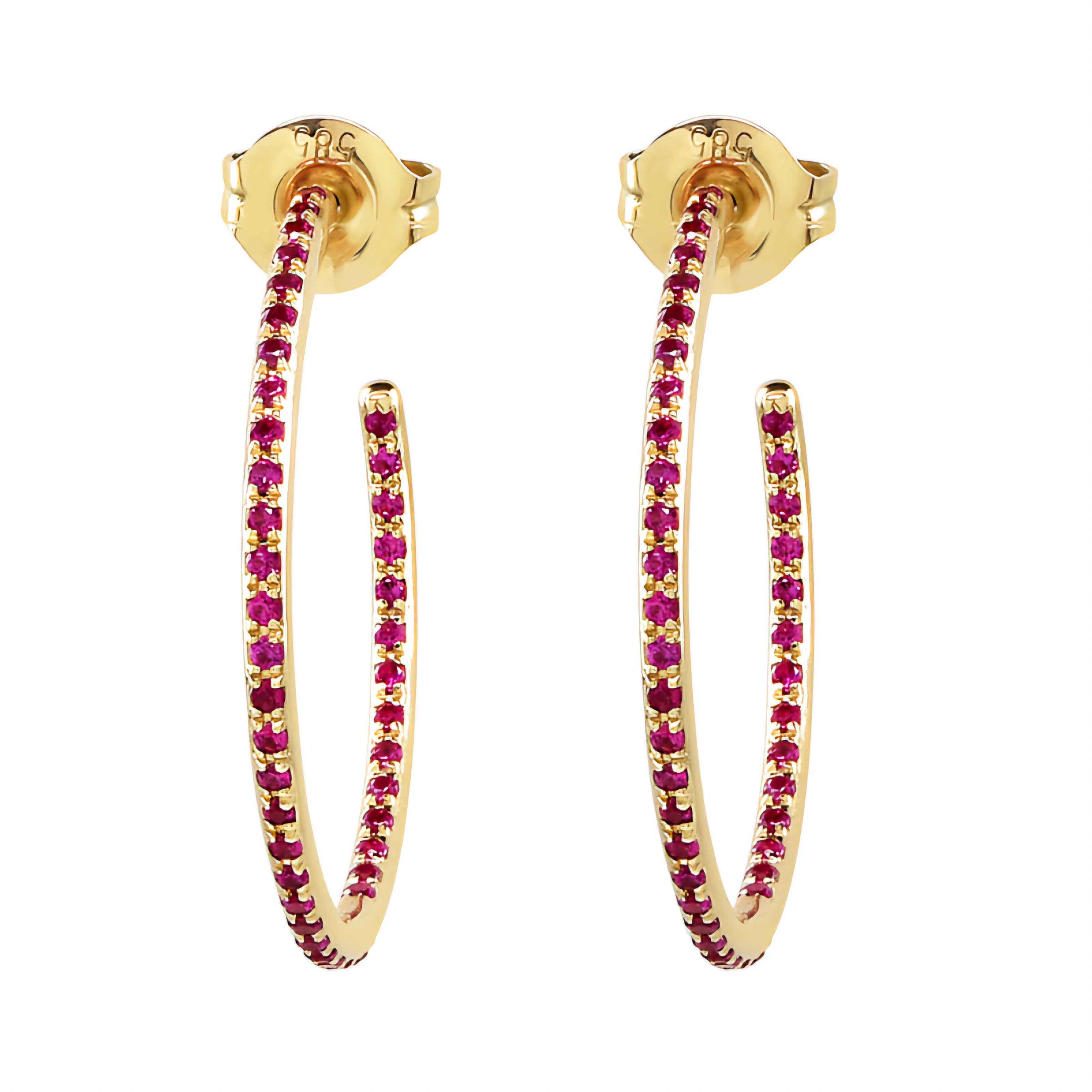 Love Crescent Moon Hoop Earring