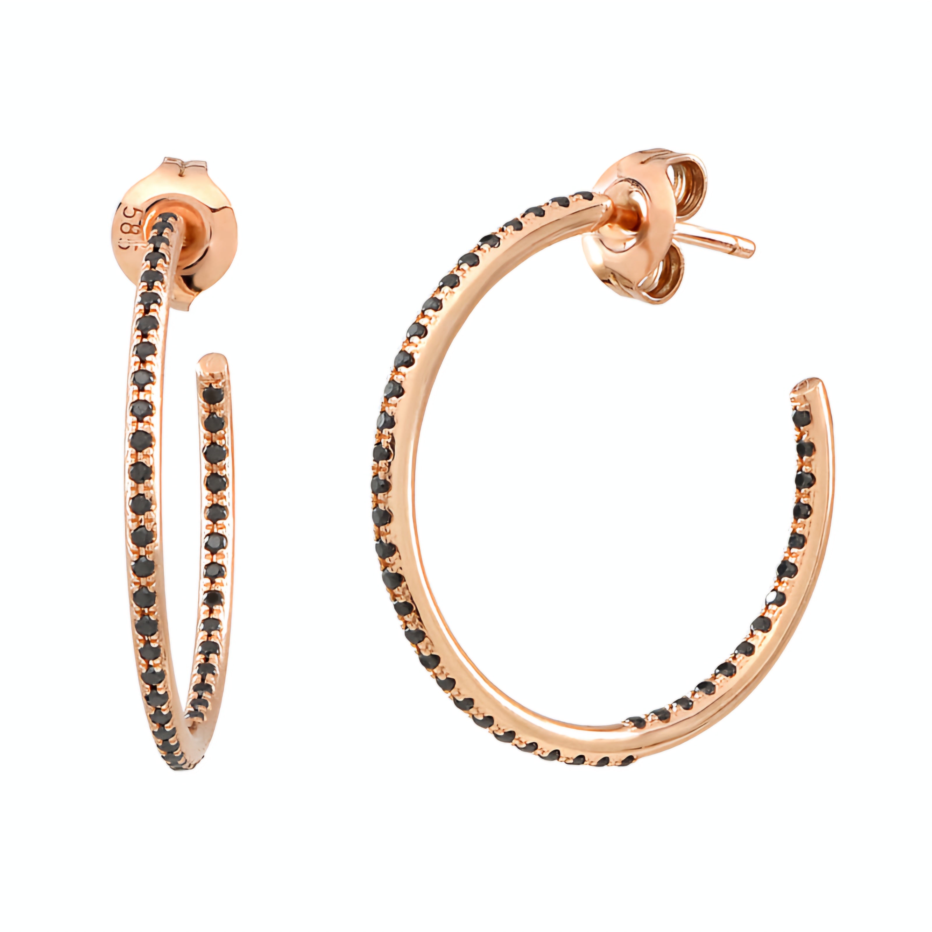 Love Crescent Moon Hoop Earring