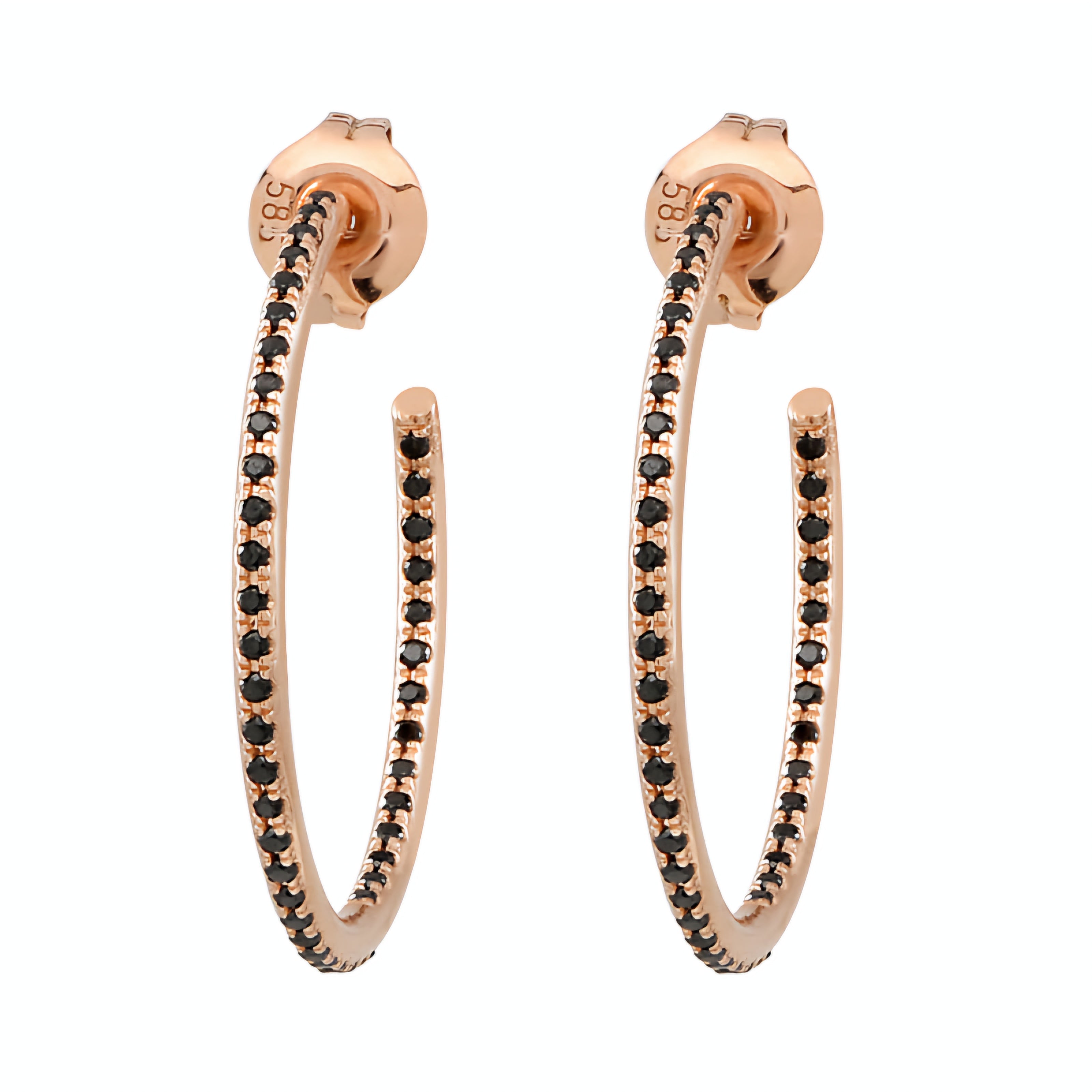 Love Crescent Moon Hoop Earring