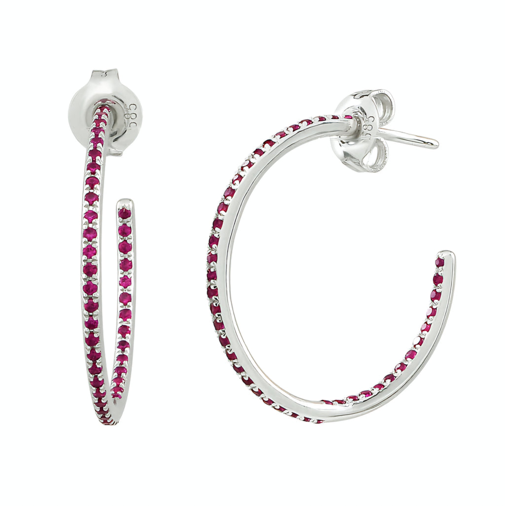 Love Crescent Moon Hoop Earring