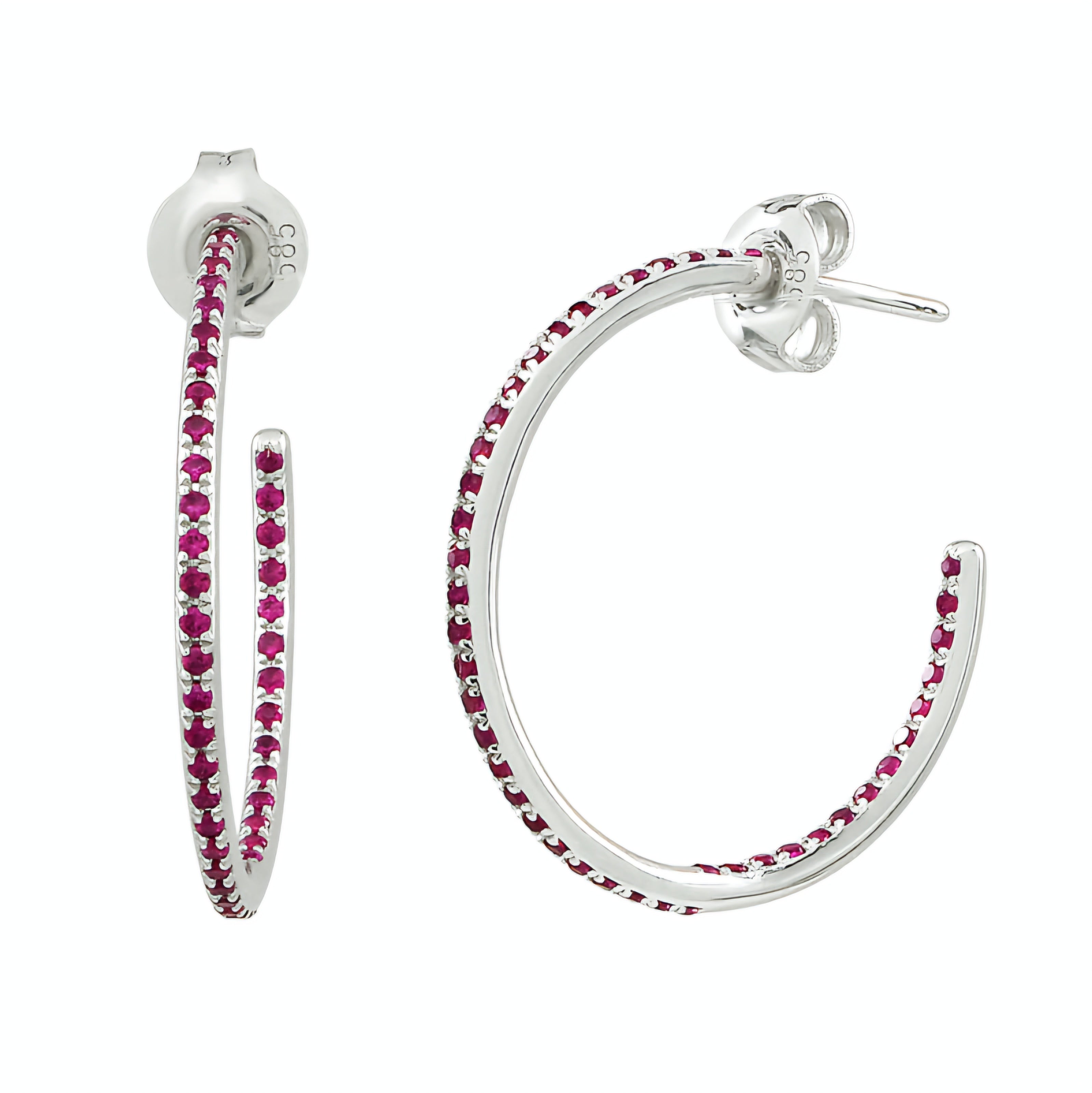 Love Crescent Moon Hoop Earring
