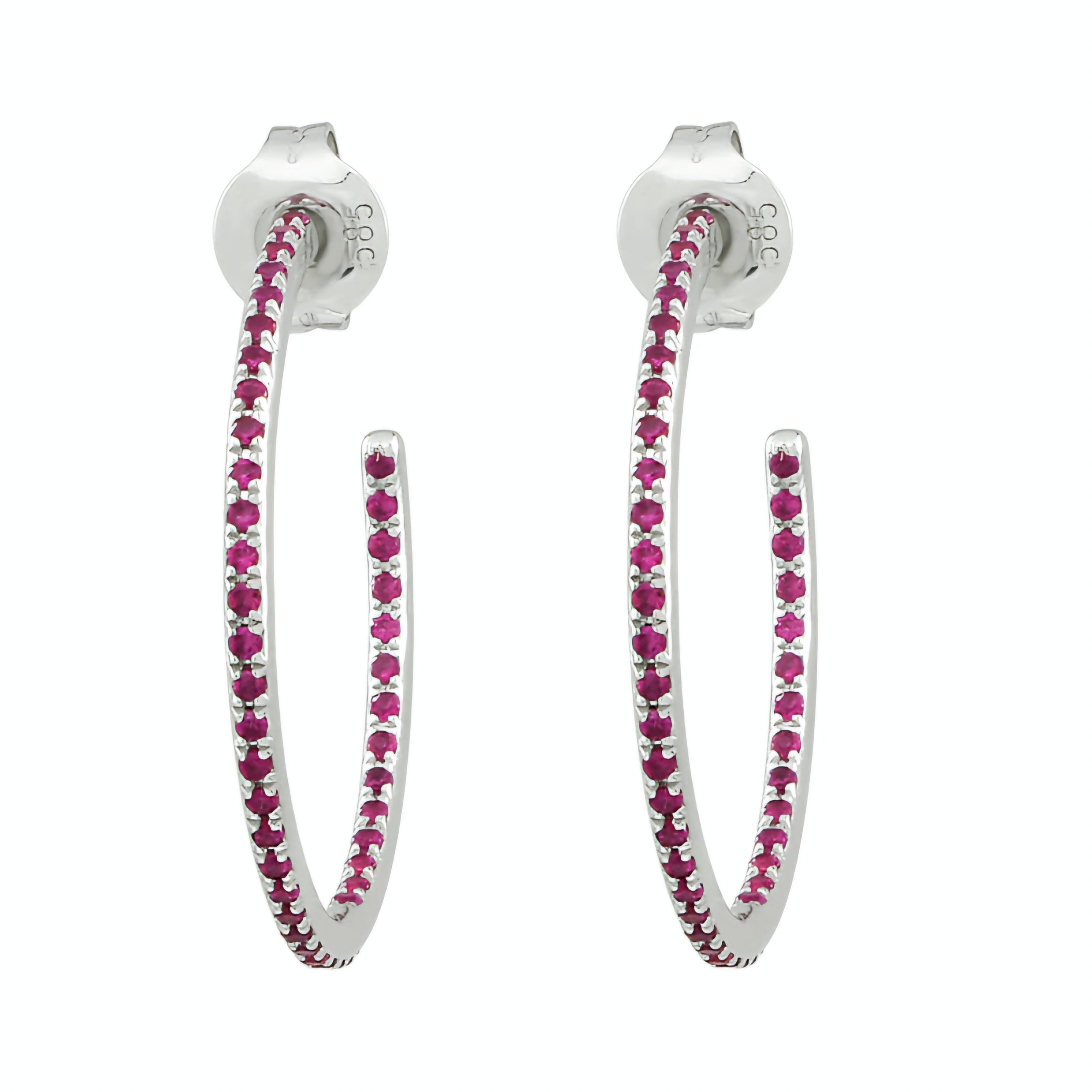 Love Crescent Moon Hoop Earring