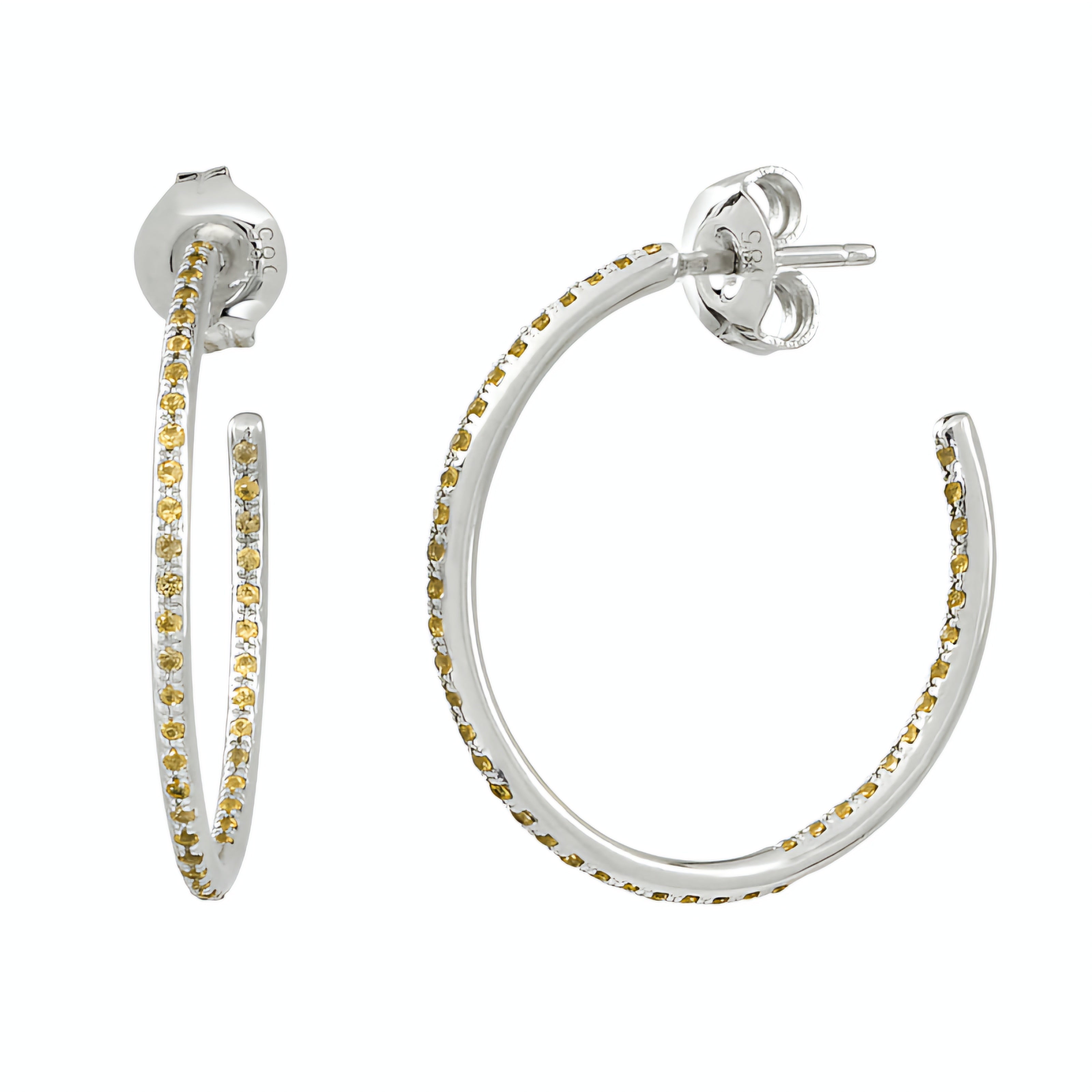 Love Crescent Moon Hoop Earring