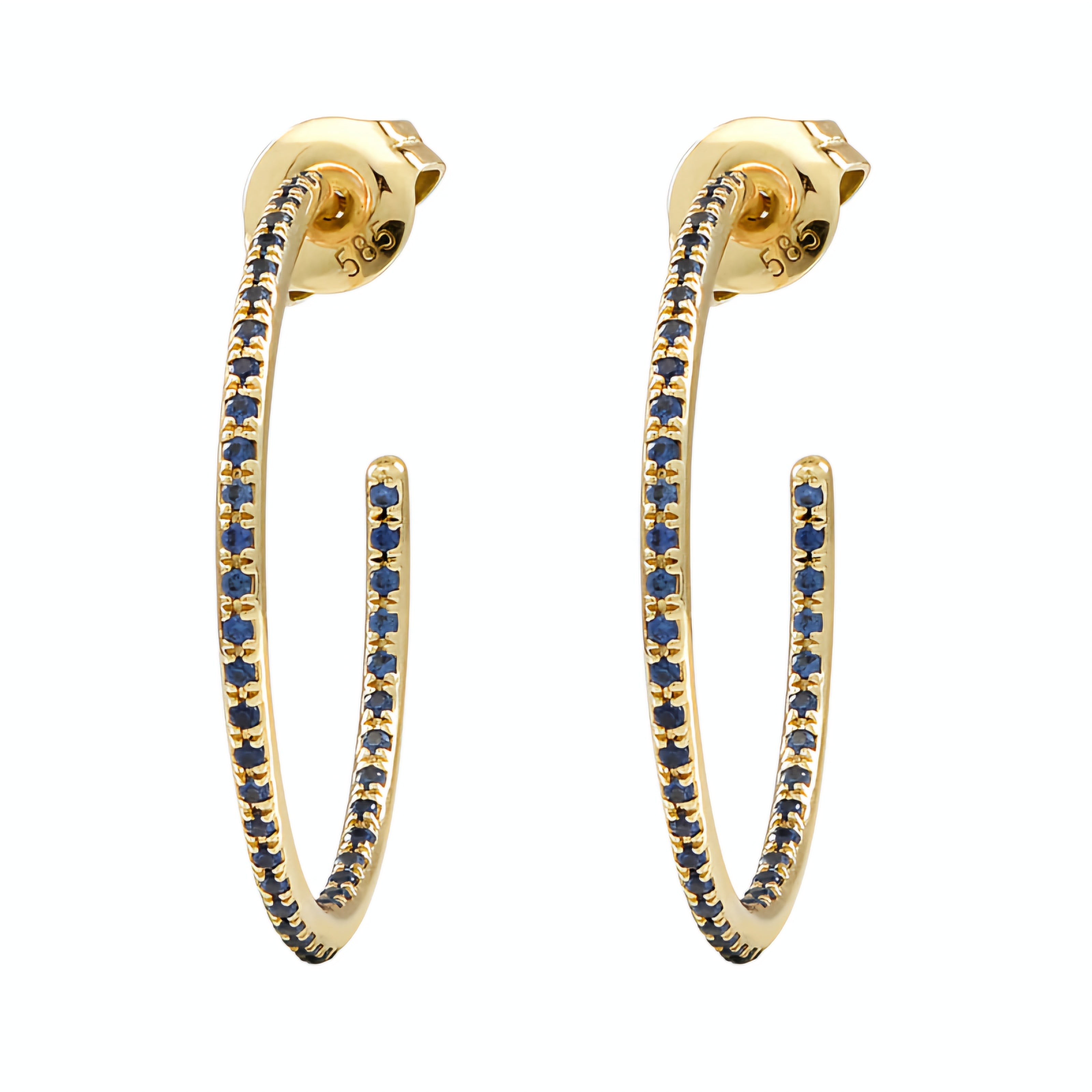 Love Crescent Moon Hoop Earring