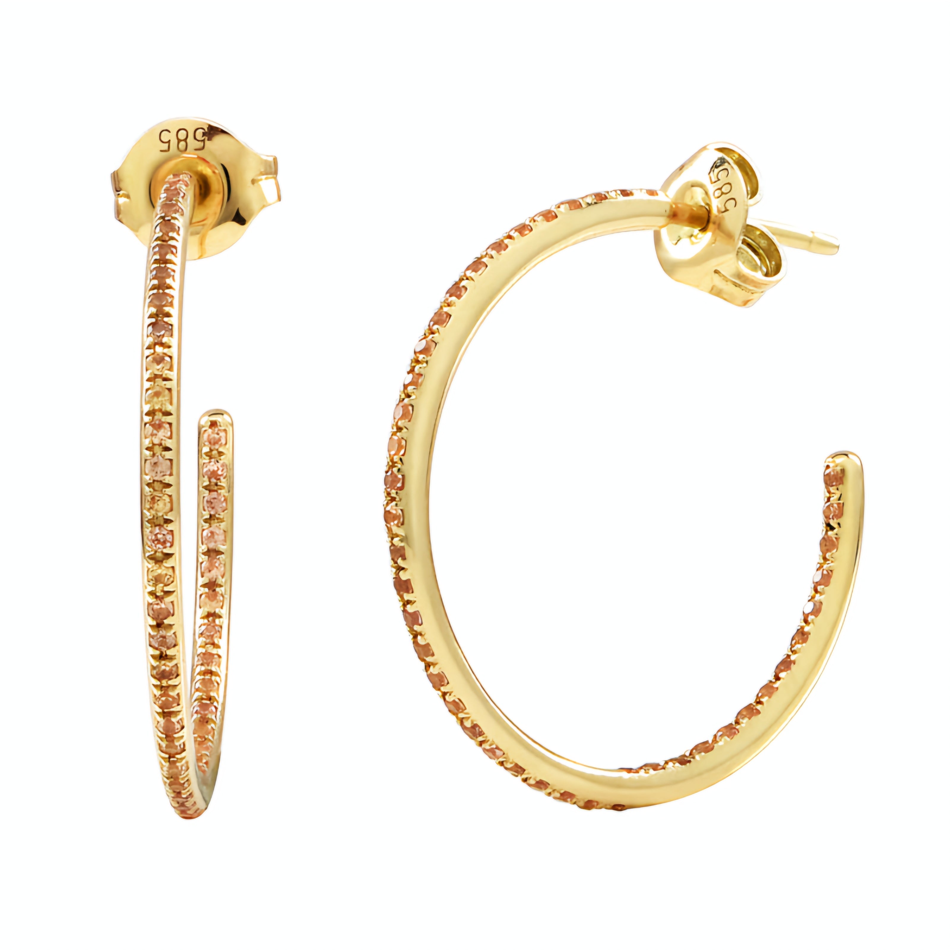 Love Crescent Moon Hoop Earring