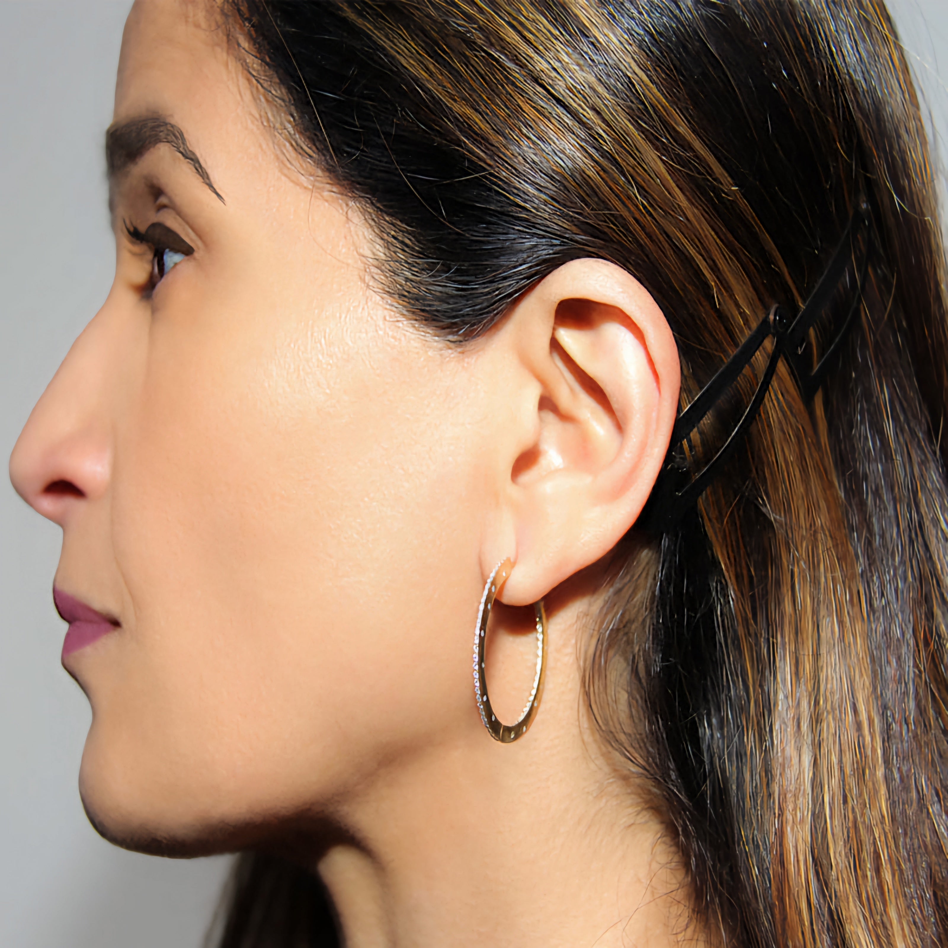 Love Moon Hoop Earrings