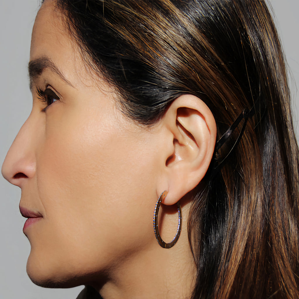 Love Moon Hoop Earrings