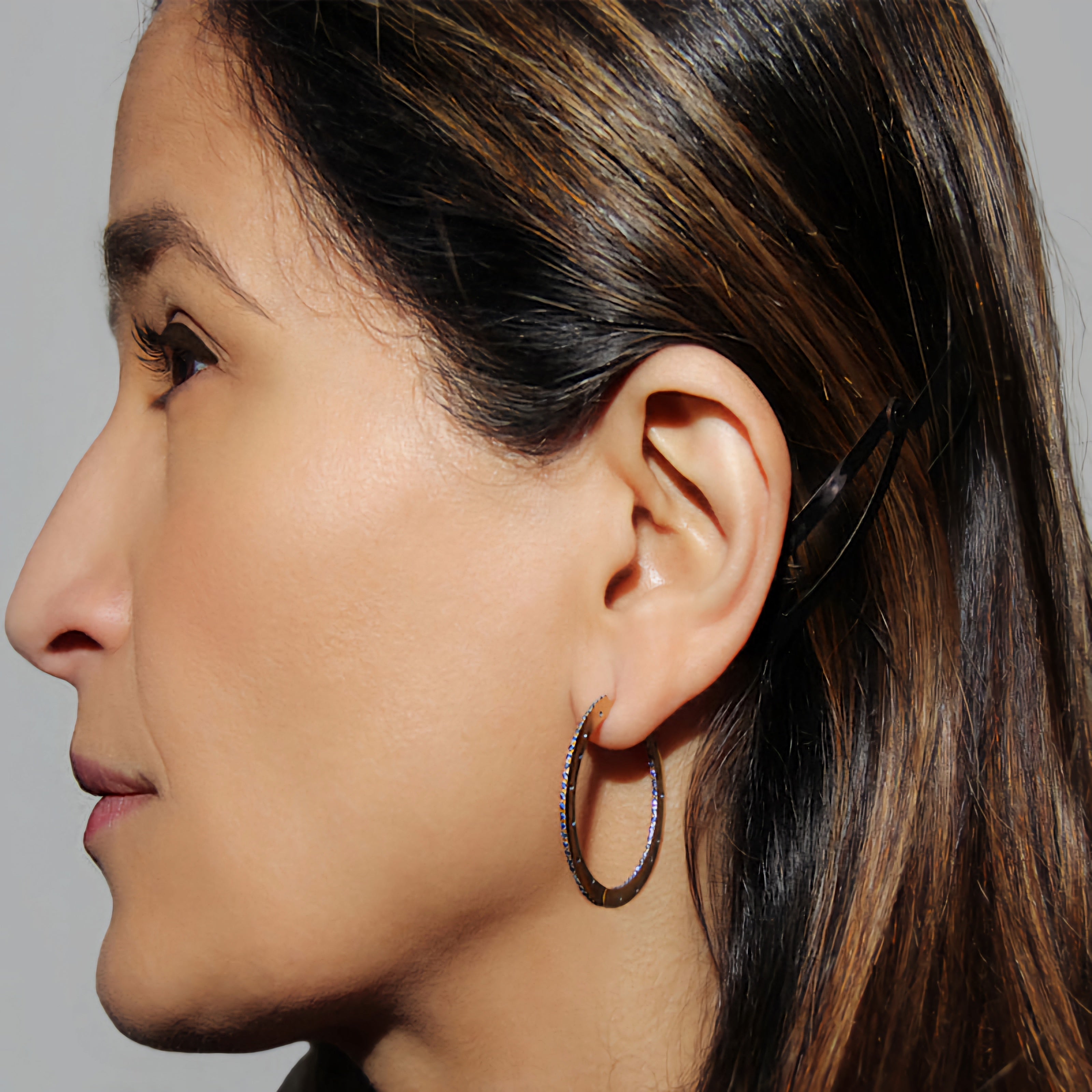 Love Moon Hoop Earrings