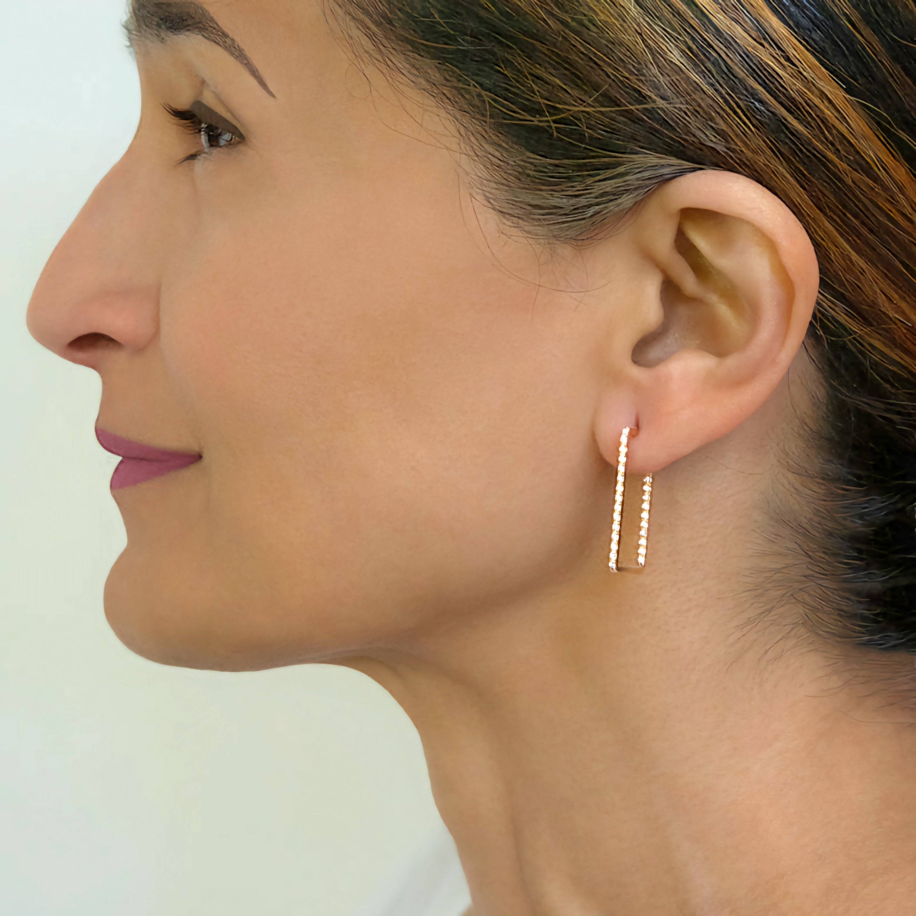 Rectangle Hoop Earrings