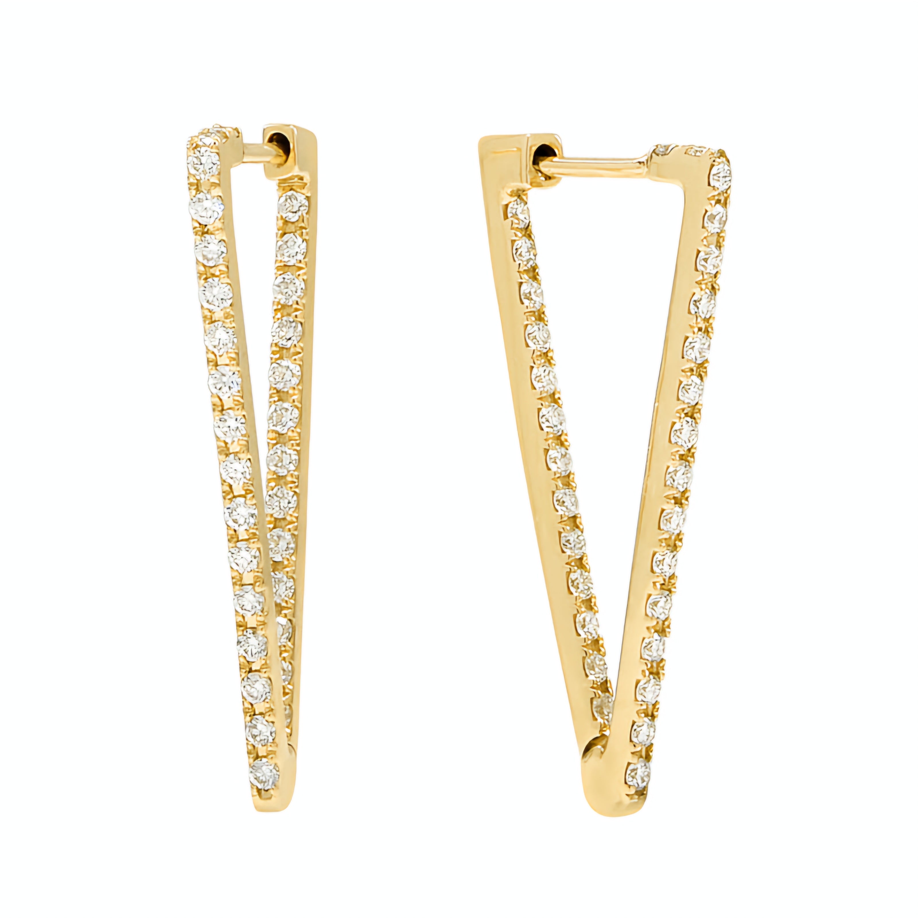 Love Triangle Hoop Earrings
