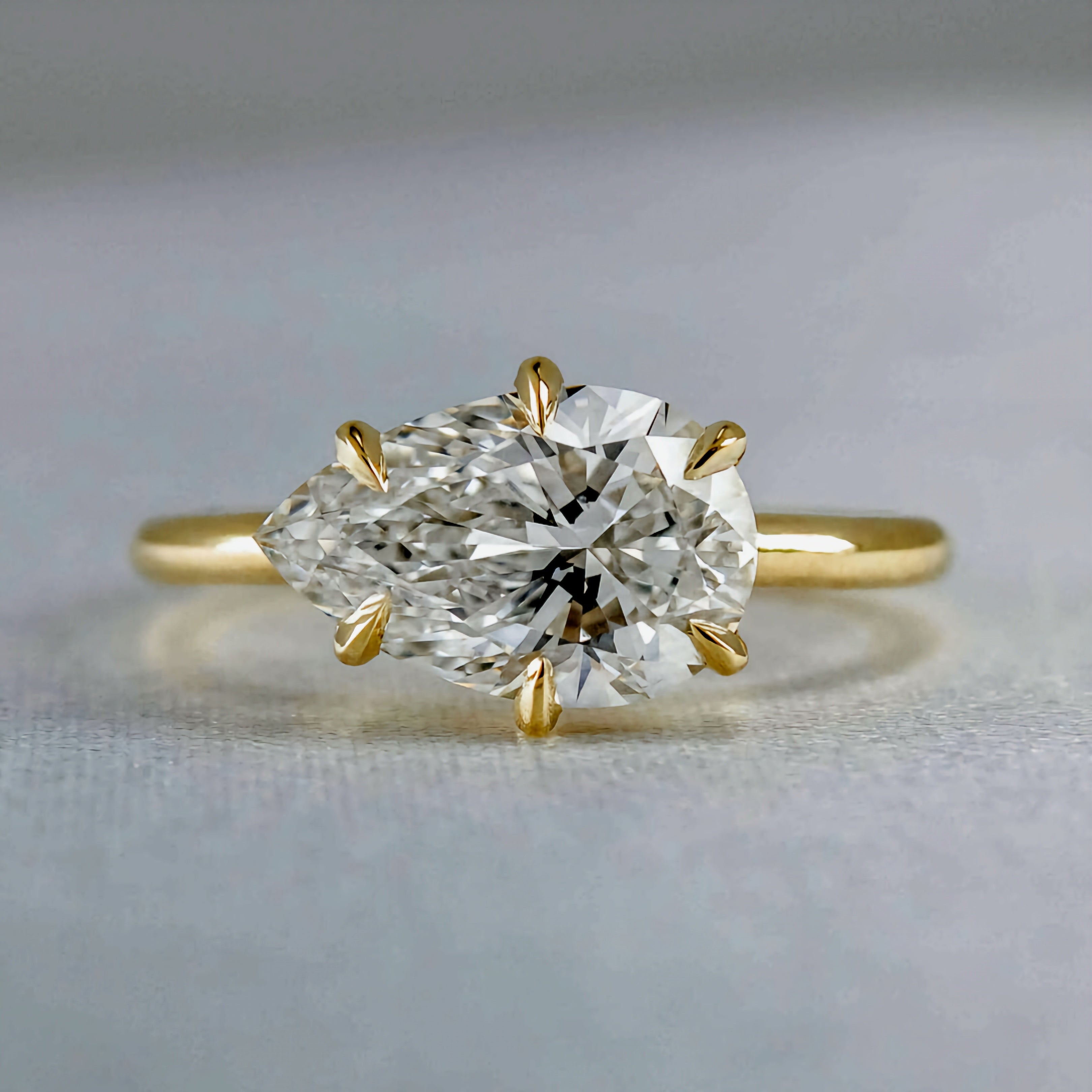 Pear Shape 6 Prong Solitaire Ring