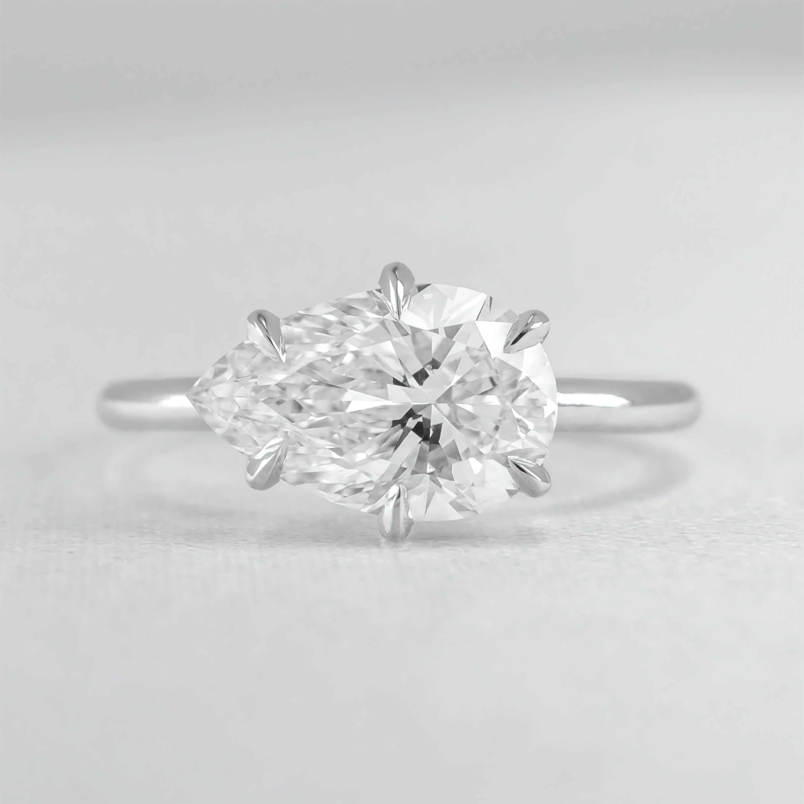 Pear Shape 6 Prong Solitaire Ring