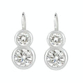 8 Bezel Drop Earrings