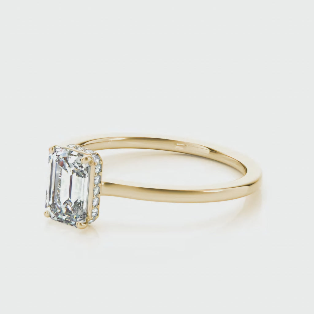 Hidden Halo Round Solitaire Ring (Small)